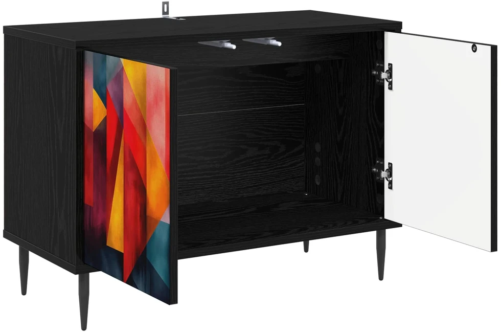 Televizoriaus spintelė HEESCH 69 x 33 x 50,5 cm Juodojo ąžuolo