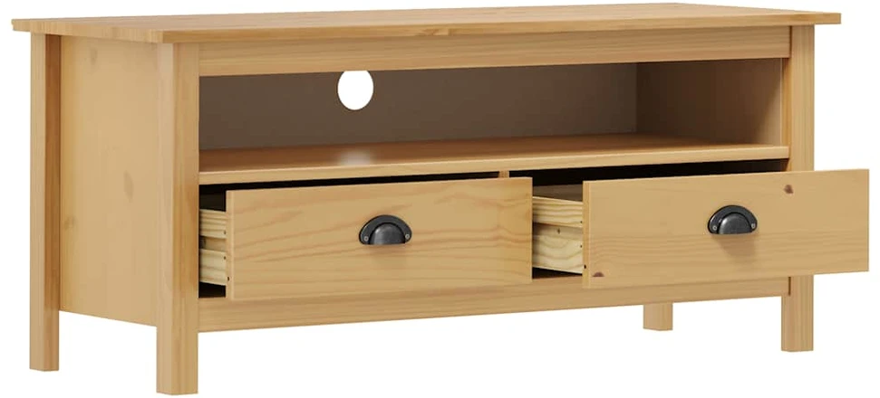 TV staliukas Televizoriaus spintelė Hill, medaus ruda, 110x40x47cm, pušis