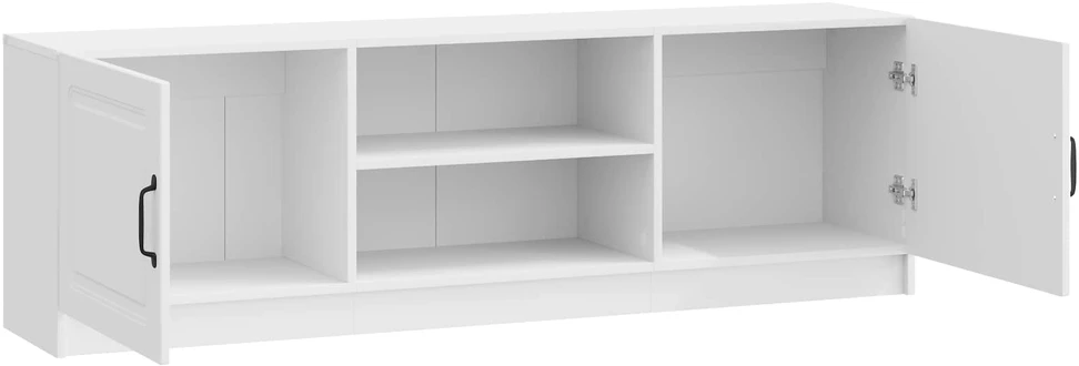 TV staliukas Televizoriaus spintelė Itin blizgi balta 150 x 31 x 47 cm