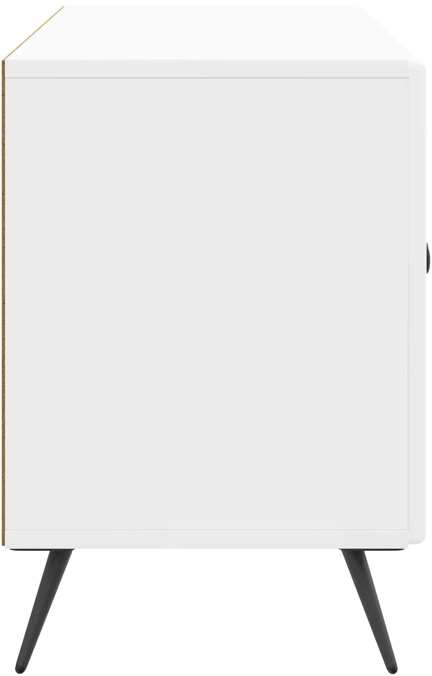 TV staliukas Televizoriaus spintelė Itin blizgi balta 99 x 34,5 x 50 cm