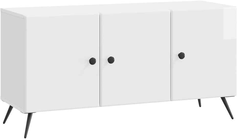 TV staliukas Televizoriaus spintelė Itin blizgi balta 99 x 34,5 x 50 cm