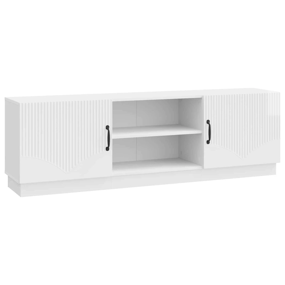 TV staliukas Televizoriaus spintelė Itin blizgi balta 150 x 31 x 47 cm