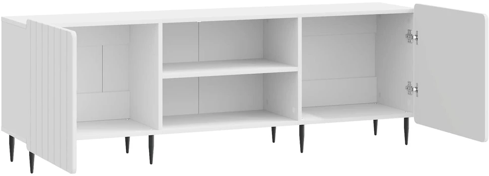 TV staliukas Televizoriaus spintelė Itin blizgi balta 150 x 31 x 52 cm