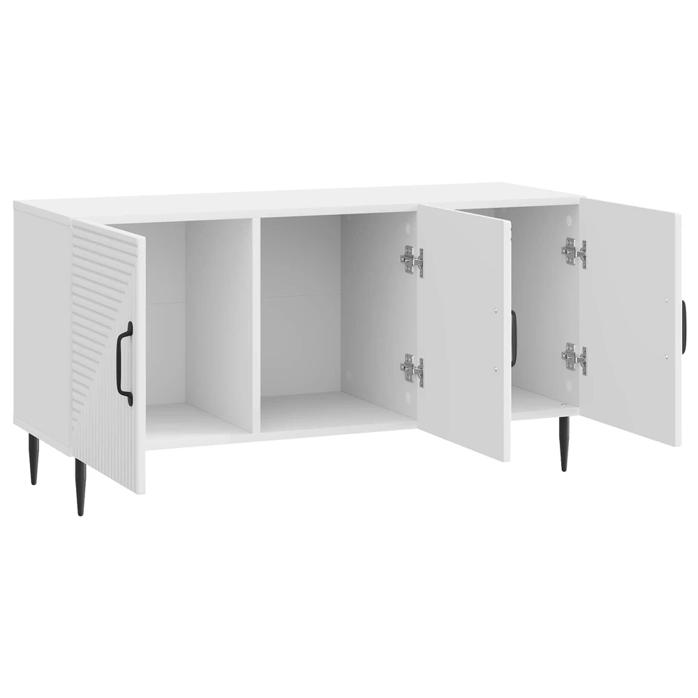 TV staliukas Televizoriaus spintelė Itin blizgi balta 99 x 34,5 x 50 cm