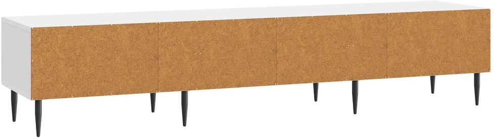 TV staliukas Televizoriaus spintelė Itin blizgi balta 147 x 34,5 x 30 cm