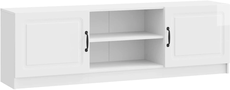 TV staliukas Televizoriaus spintelė Itin blizgi balta 150 x 31 x 47 cm