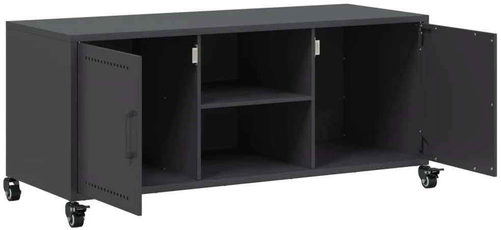 TV staliukas Televizoriaus spintelė, juoda, 100,5x39x43,5cm, plienas