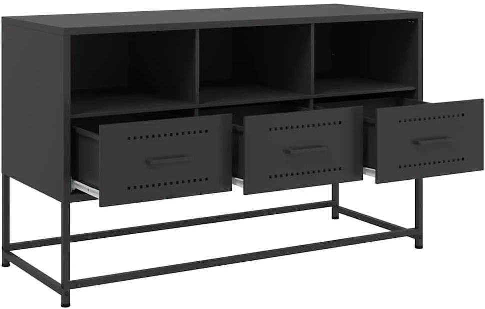 TV staliukas Televizoriaus spintelė, juoda, 100,5x39x60,5cm, plienas