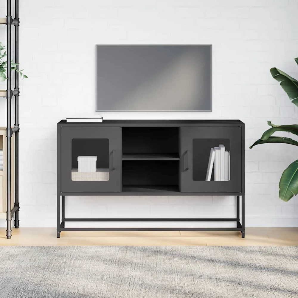 TV staliukas Televizoriaus spintelė, juoda, 100,5x39x60,5cm, plienas