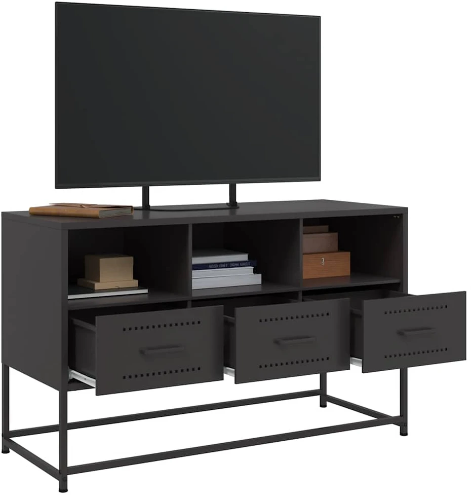 TV staliukas Televizoriaus spintelė, juoda, 100,5x39x60,5cm, plienas