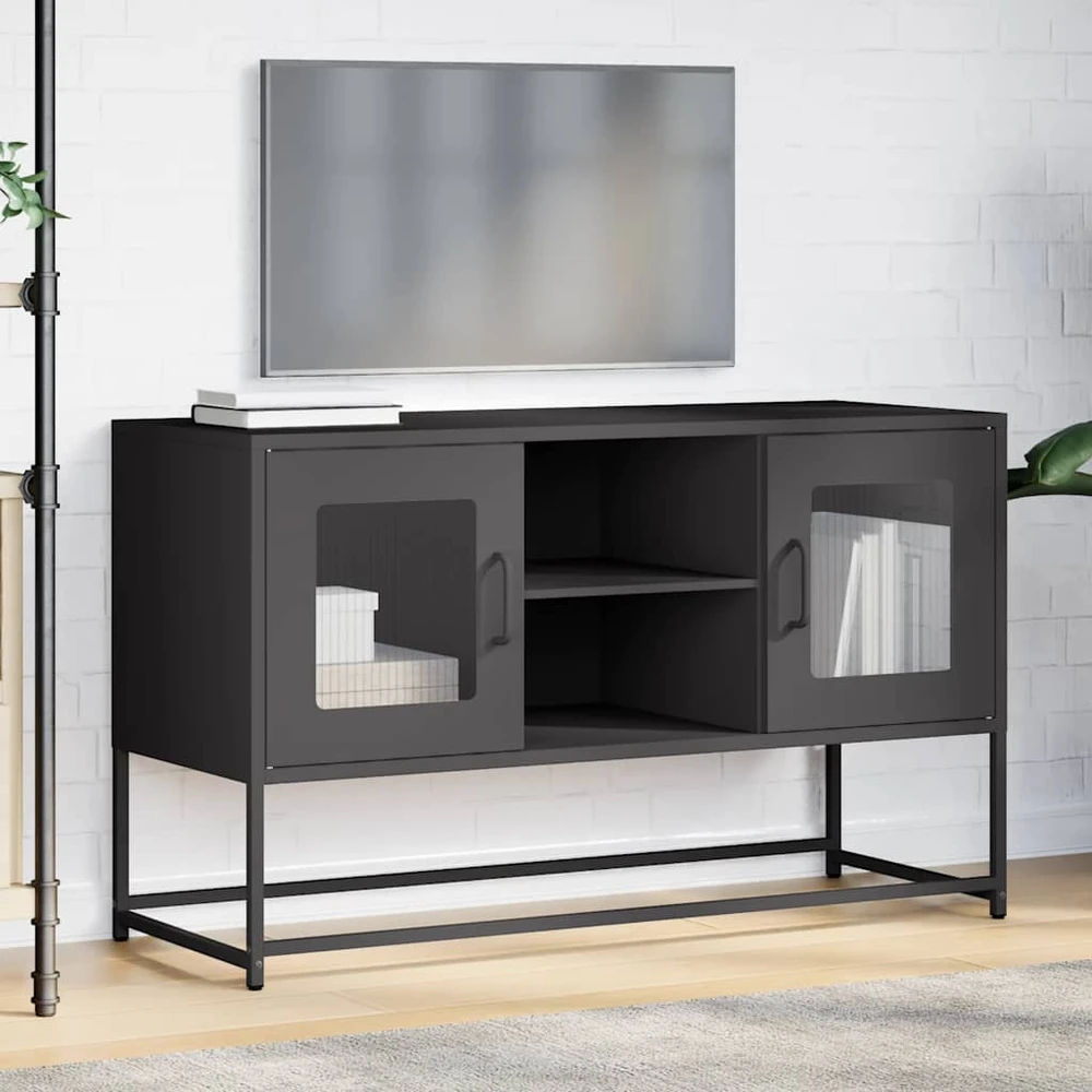 TV staliukas Televizoriaus spintelė, juoda, 100,5x39x60,5cm, plienas