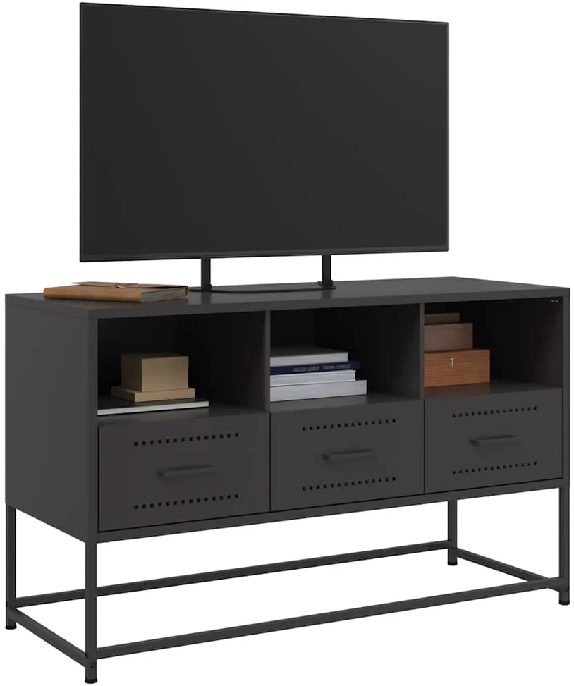 TV staliukas Televizoriaus spintelė, juoda, 100,5x39x60,5cm, plienas