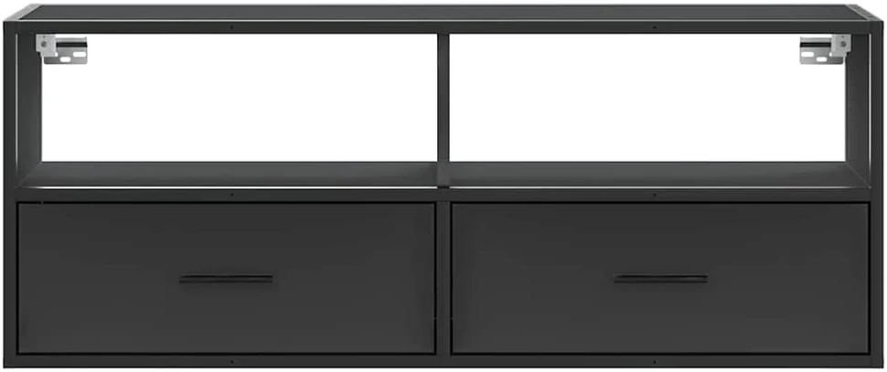 TV staliukas Televizoriaus spintelė, juoda, 100x31x39,5cm, mediena/metalas