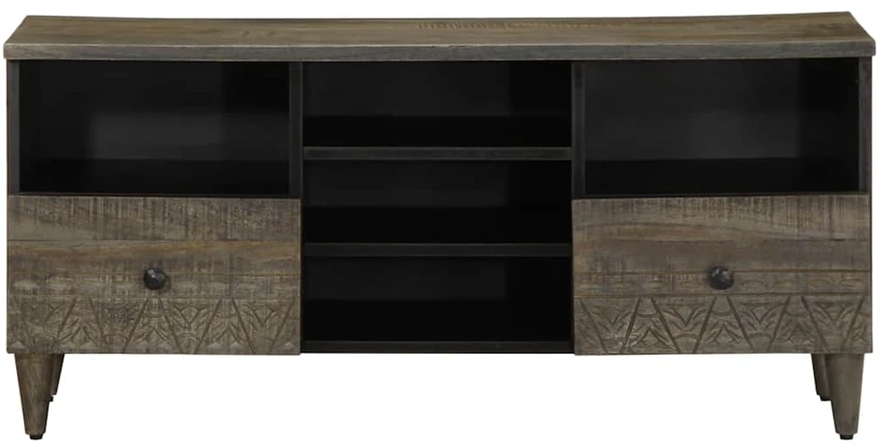 TV staliukas Televizoriaus spintelė, juoda, 100x33x46cm, mango masyvas