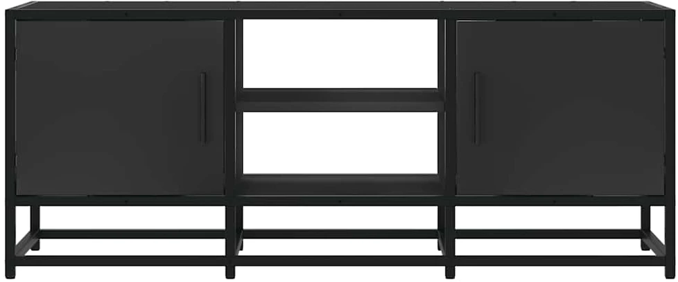 TV staliukas Televizoriaus spintelė, juoda, 100x35x41cm, mediena ir metalas
