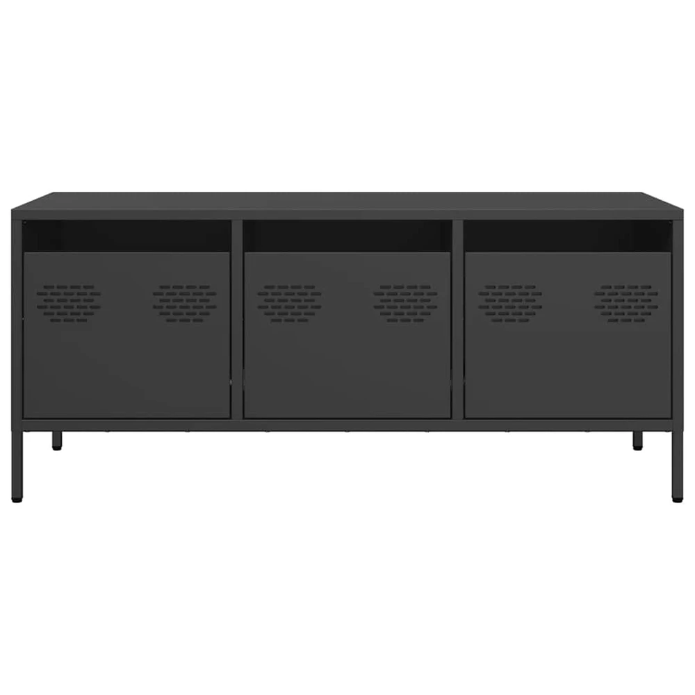 TV staliukas Televizoriaus spintelė, juoda, 101,5x39x43,5cm, plienas