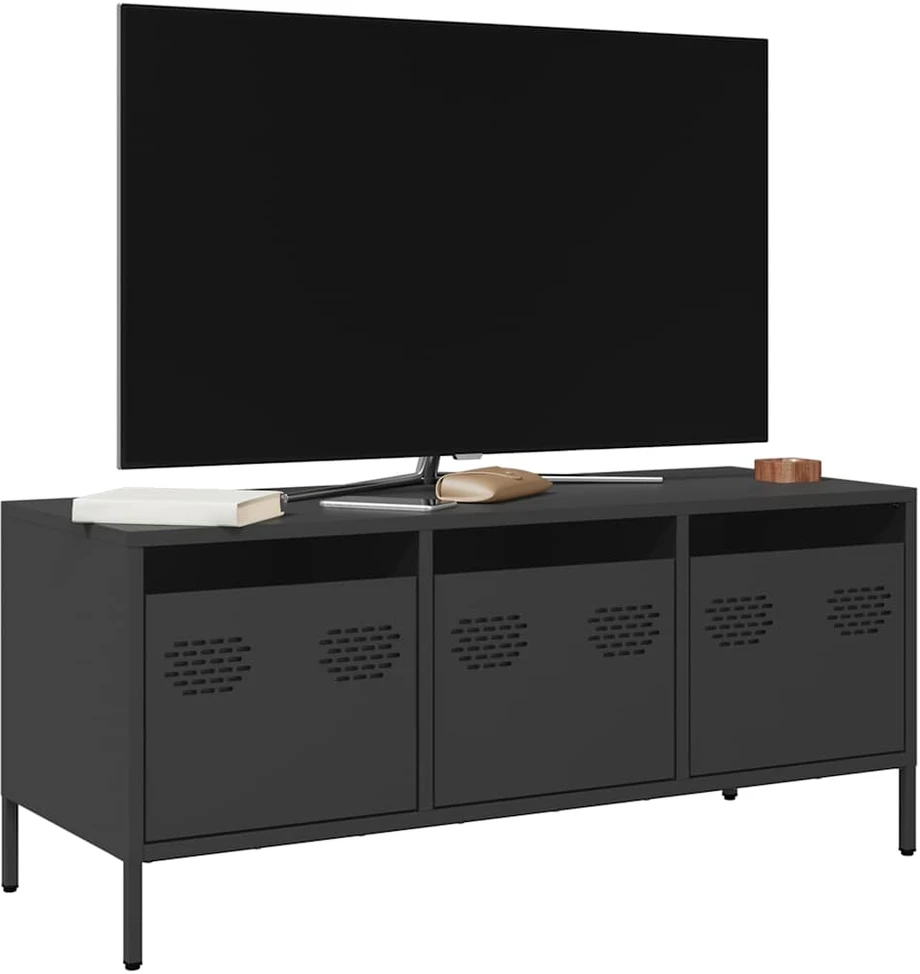 TV staliukas Televizoriaus spintelė, juoda, 101,5x39x43,5cm, plienas