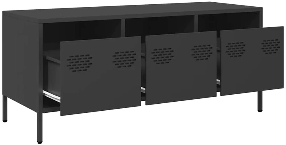 TV staliukas Televizoriaus spintelė, juoda, 101,5x39x43,5cm, plienas
