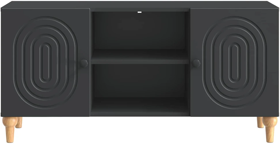 TV staliukas Televizoriaus spintelė Juoda 102 x 34,5 x 50 cm