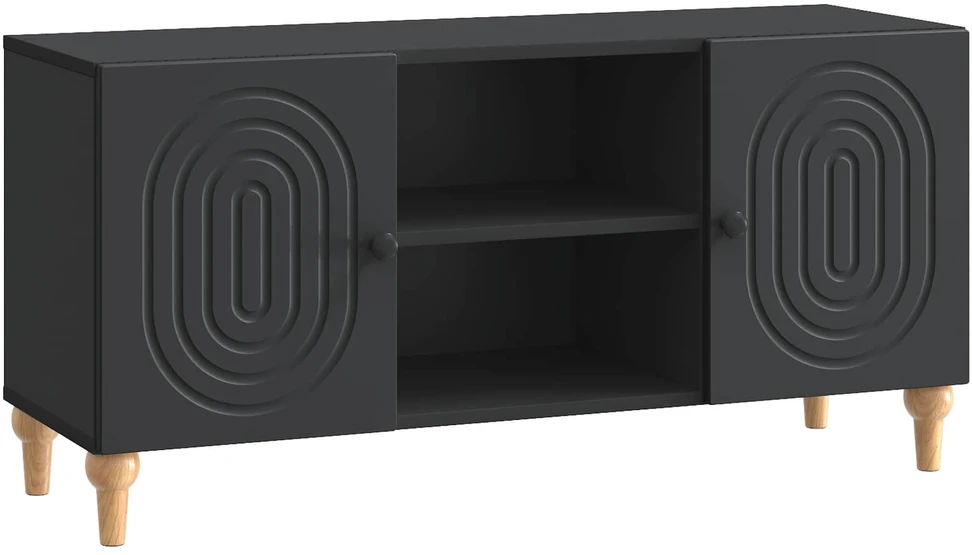 TV staliukas Televizoriaus spintelė Juoda 102 x 34,5 x 50 cm