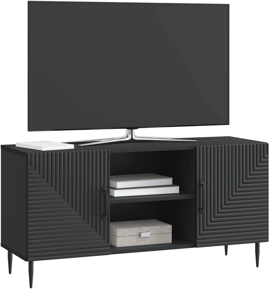 TV staliukas Televizoriaus spintelė Juoda 102 x 34,5 x 50 cm