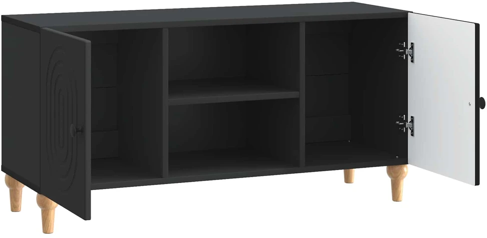 TV staliukas Televizoriaus spintelė Juoda 102 x 34,5 x 50 cm