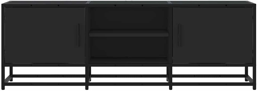 TV staliukas Televizoriaus spintelė, juoda, 120x35x41cm, mediena ir metalas