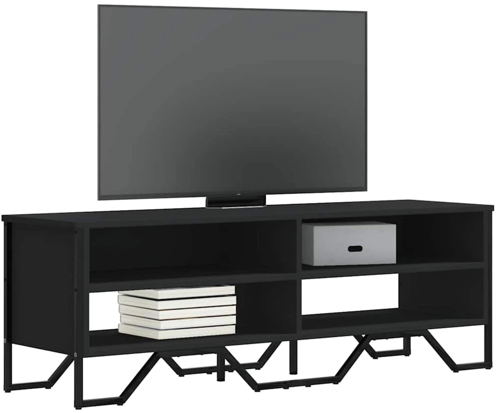 TV staliukas Televizoriaus spintelė, juoda, 122x34x41cm, apdirbta mediena
