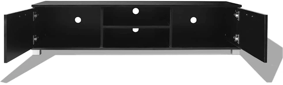 TV staliukas Televizoriaus spintelė, juoda, 140x40,5x35cm, labai blizgi