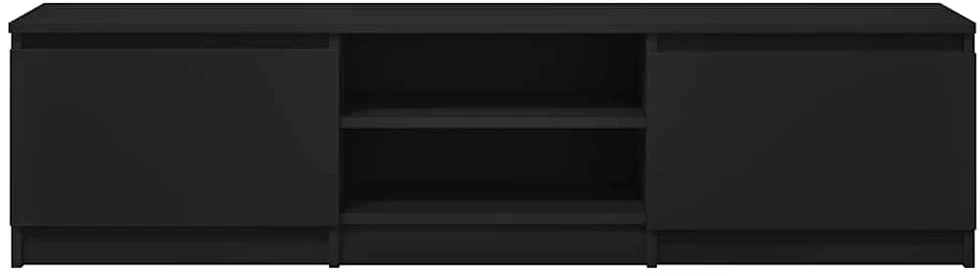 TV staliukas Televizoriaus spintelė, juoda, 140x40x35,5cm, apdirbta mediena