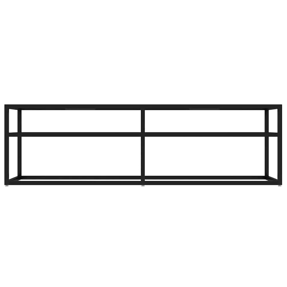 TV staliukas Televizoriaus spintelė, juoda, 140x40x40,5cm, grūdintas stiklas