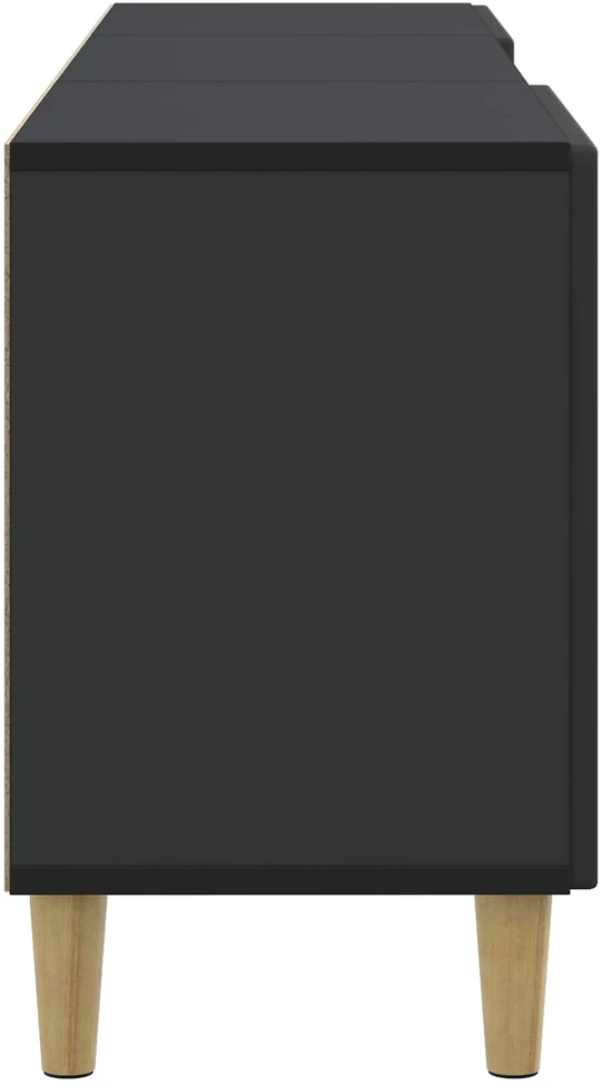 TV staliukas Televizoriaus spintelė Juoda 150 x 31 x 50 cm Apdirbta mediena