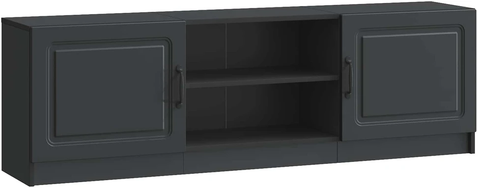 TV staliukas Televizoriaus spintelė Juoda 150 x 31 x 47 cm Apdirbta mediena