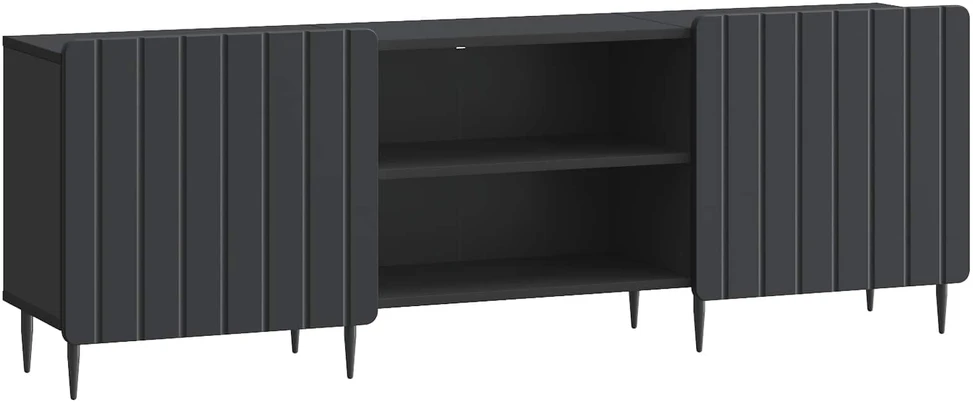 TV staliukas Televizoriaus spintelė Juoda 150 x 31 x 52 cm Apdirbta mediena