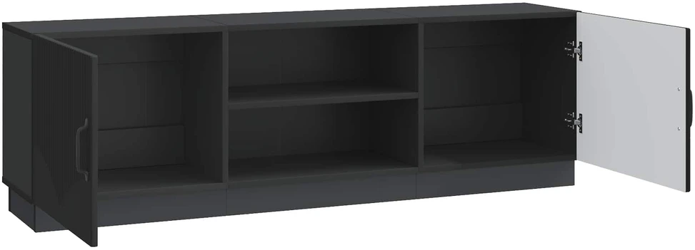 TV staliukas Televizoriaus spintelė Juoda 150 x 31 x 47 cm Apdirbta mediena