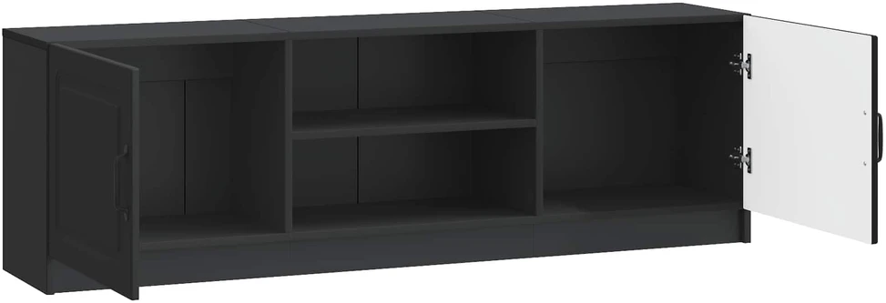 TV staliukas Televizoriaus spintelė Juoda 150 x 31 x 47 cm Apdirbta mediena