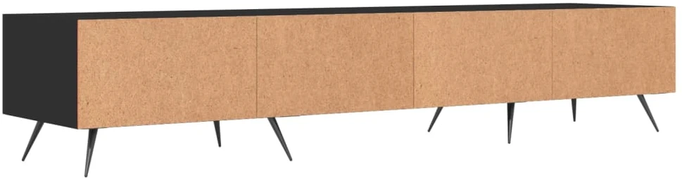 TV staliukas Televizoriaus spintelė, juoda, 150x36x30cm, apdirbta mediena