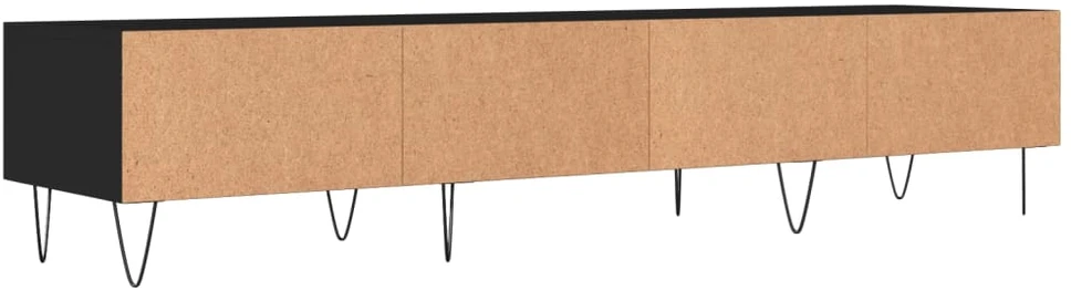 TV staliukas Televizoriaus spintelė, juoda, 150x36x30cm, apdirbta mediena