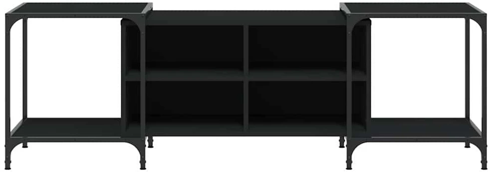 TV staliukas Televizoriaus spintelė, juoda, 153x37x50cm, apdirbta mediena