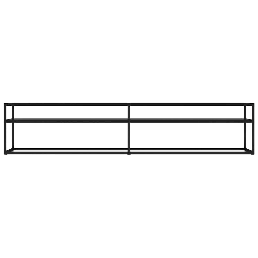 TV staliukas Televizoriaus spintelė, juoda, 200x40x40,5cm, grūdintas stiklas