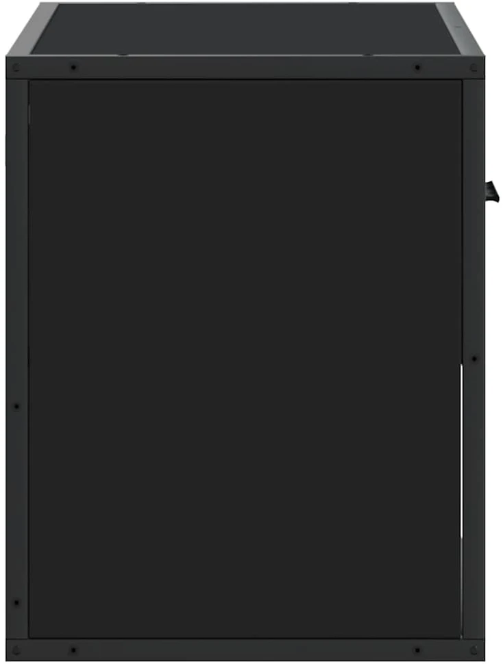 TV staliukas Televizoriaus spintelė, juoda, 60x31x39,5cm, mediena ir metalas