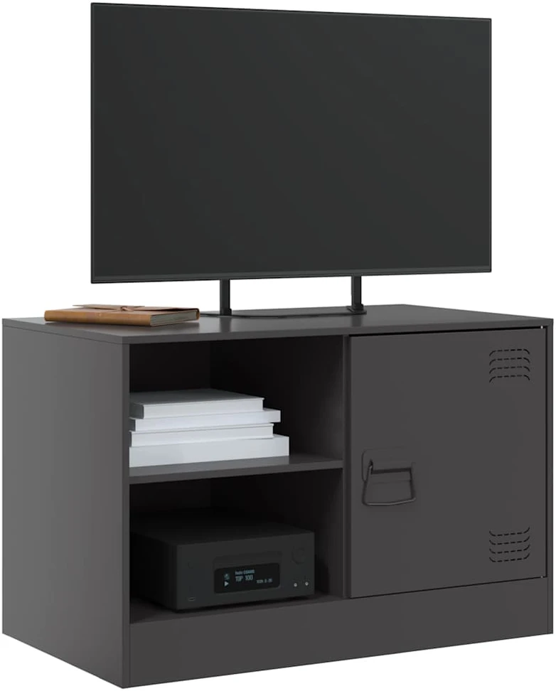 TV staliukas Televizoriaus spintelė, juoda, 67x39x44cm, plienas