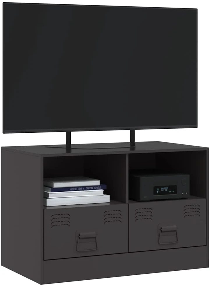 TV staliukas Televizoriaus spintelė, juoda, 67x39x44cm, plienas