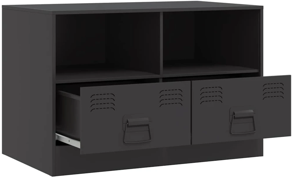 TV staliukas Televizoriaus spintelė, juoda, 67x39x44cm, plienas