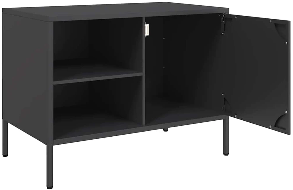 TV staliukas Televizoriaus spintelė, juoda, 68x39x50,5cm, plienas