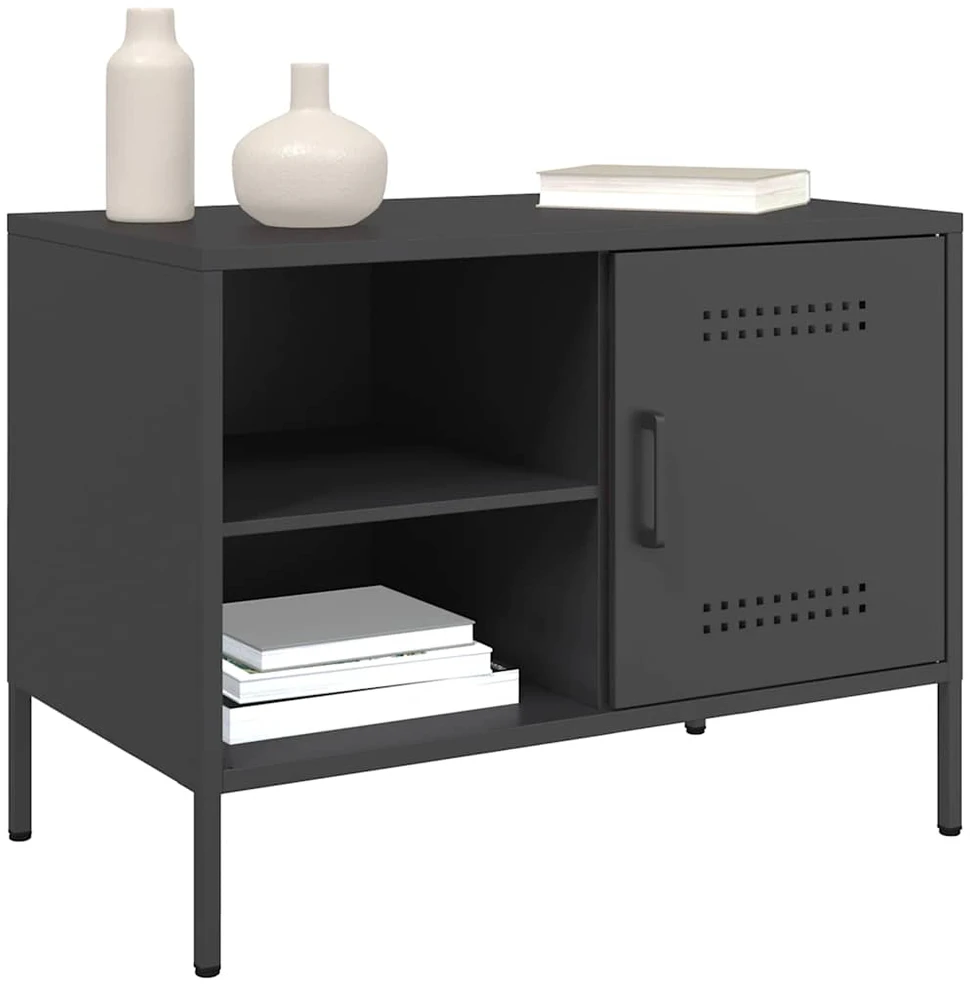 TV staliukas Televizoriaus spintelė, juoda, 68x39x50,5cm, plienas