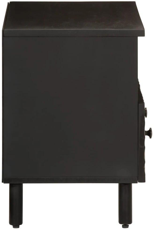 TV staliukas Televizoriaus spintelė, juoda, 70x33x46cm, mango masyvas