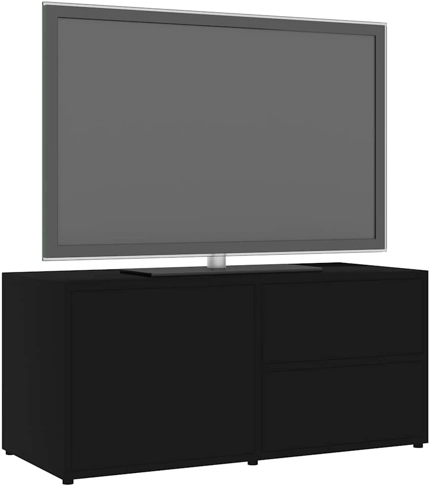 TV staliukas Televizoriaus spintelė, juoda, 80x34x36cm, apdirbta mediena