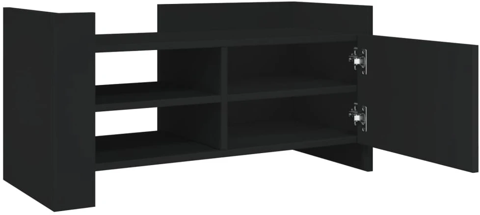 TV staliukas Televizoriaus spintelė, juoda, 80x35x40cm, apdirbta mediena