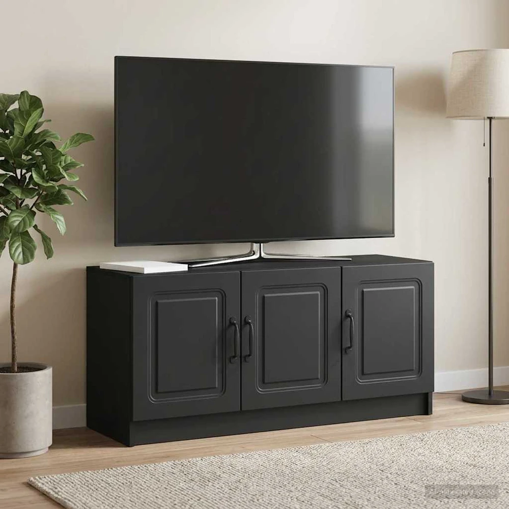TV staliukas Televizoriaus spintelė Juoda 99 x 34,5 x 47 cm Apdirbta mediena